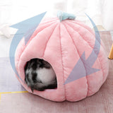 Maxbell Cat Dog House Bed Winter Washable Warm Round Nest Super Soft Cushion XS Pink