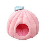 Maxbell Cat Dog House Bed Winter Washable Warm Round Nest Super Soft Cushion S Pink