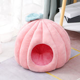 Maxbell Cat Dog House Bed Winter Washable Warm Round Nest Super Soft Cushion S Pink