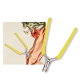 Maxbell Cuticle Trimmer Manicure Peeling Scissors Stainless Steel for Fingernails Yellow