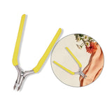 Maxbell Cuticle Trimmer Manicure Peeling Scissors Stainless Steel for Fingernails Yellow