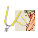 Maxbell Cuticle Trimmer Manicure Peeling Scissors Stainless Steel for Fingernails Yellow