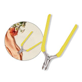 Maxbell Cuticle Trimmer Manicure Peeling Scissors Stainless Steel for Fingernails Yellow