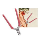 Maxbell Cuticle Trimmer Manicure Peeling Scissors Stainless Steel for Fingernails Red