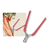 Maxbell Cuticle Trimmer Manicure Peeling Scissors Stainless Steel for Fingernails Red