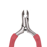 Maxbell Cuticle Trimmer Manicure Peeling Scissors Stainless Steel for Fingernails Red