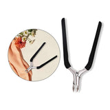 Maxbell Cuticle Trimmer Manicure Peeling Scissors Stainless Steel for Fingernails Black