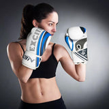 Maxbell PU Leather Boxing Hand Wraps Bandages Fist Boxing Glove Mitts MMA 10OZ white