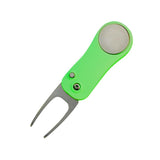 Maxbell Portable Golf Divot Tool Golf Ball Mark Pitch Cleaner Repairer Fork Green