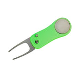 Maxbell Portable Golf Divot Tool Golf Ball Mark Pitch Cleaner Repairer Fork Green