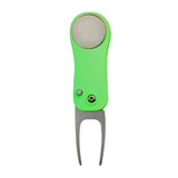 Maxbell Portable Golf Divot Tool Golf Ball Mark Pitch Cleaner Repairer Fork Green