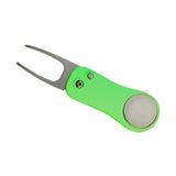 Maxbell Portable Golf Divot Tool Golf Ball Mark Pitch Cleaner Repairer Fork Green