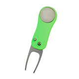 Maxbell Portable Golf Divot Tool Golf Ball Mark Pitch Cleaner Repairer Fork Green