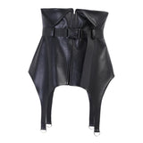 Maxbell Corset Belt Waist Belt Black Shapewear Elegant for Coats Masquerade Clothes L Length 27cm