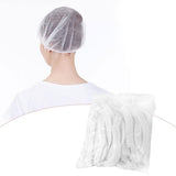 Maxbell 100-pack Disposable Shower Caps Non-woven Anti Dust Hats White 22cm 21inch