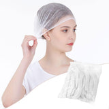 Maxbell 100-pack Disposable Shower Caps Non-woven Anti Dust Hats White 22cm 21inch