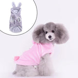 Maxbell Cute Pet Apparel Hoodie Outdoor Winter Warm Plush for Dogs Bichon Small Grey XS