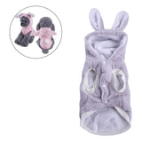 Maxbell Cute Pet Apparel Hoodie Outdoor Winter Warm Plush for Dogs Bichon Small Grey XS