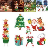 Maxbell Christmas Yard Signs Stakes Decorations Outdoor Garden Signs for Christmas A