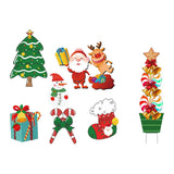 Maxbell Christmas Yard Signs Stakes Decorations Outdoor Garden Signs for Christmas A