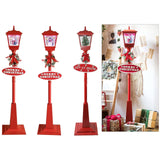 Maxbell Christmas Street Lamp Landscape Props for Home Outdoor Indoor Santa Claus