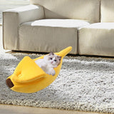 Maxbell Funny Banana Shape Dog Bed Cushion Cat Bed Sofa Cozy Plush Kitty Portable L