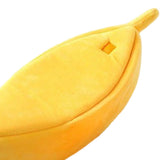 Maxbell Funny Banana Shape Dog Bed Cushion Cat Bed Sofa Cozy Plush Kitty Portable L