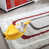 Maxbell Funny Banana Shape Dog Bed Cushion Cat Bed Sofa Cozy Plush Kitty Portable L