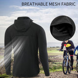 Maxbell Reflective Cycling Running Jacket Windproof Hooded Windbreaker Soft L
