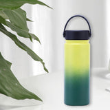 Maxbell Water Bottle Leakproof Durable Large Capacity Keep Warm for Gym Gift Fitness yellow-green