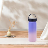 Maxbell Water Bottle Leakproof Durable Large Capacity Keep Warm for Gym Gift Fitness light purple powder