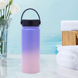 Maxbell Water Bottle Leakproof Durable Large Capacity Keep Warm for Gym Gift Fitness light purple powder