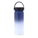 Maxbell Water Bottle Leakproof Durable Large Capacity Keep Warm for Gym Gift Fitness blue and white