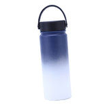 Maxbell Water Bottle Leakproof Durable Large Capacity Keep Warm for Gym Gift Fitness blue and white