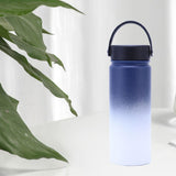 Maxbell Water Bottle Leakproof Durable Large Capacity Keep Warm for Gym Gift Fitness blue and white