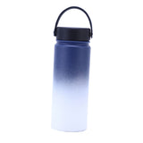 Maxbell Water Bottle Leakproof Durable Large Capacity Keep Warm for Gym Gift Fitness blue and white