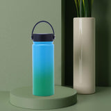 Maxbell Water Bottle Leakproof Durable Large Capacity Keep Warm for Gym Gift Fitness blue-green