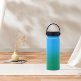 Maxbell Water Bottle Leakproof Durable Large Capacity Keep Warm for Gym Gift Fitness blue-green