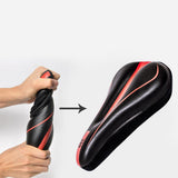 Maxbell Shock Absorb Bike Seat Cover Bicycle Cushion Covers Replacement Red Black