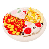 Maxbell Pet Snuffle Mat Pizza Shape Puzzle Toys Natural for Games Dogs Outdoor