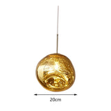 Maxbell Nordic Hanging Indoor Lamp Pendant Lights Living Room Creative Home Decors Golden 20cm