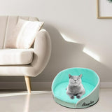 Maxbell Dog Bed Nesting Bed Fluffy Round Pet Cats Sleeping Pad Cat Nest Green