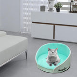 Maxbell Dog Bed Nesting Bed Fluffy Round Pet Cats Sleeping Pad Cat Nest Green