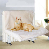 Maxbell Hanging Cat Radiator Warm Cozy Beds Indoor Cushion Hammock Bed Beige Plush