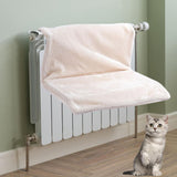 Maxbell Hanging Cat Radiator Warm Cozy Beds Indoor Cushion Hammock Bed Beige Plush