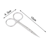 Maxbell Cuticle Scissors Portable Durable Curved for Nail Care Facial Hair Eyebrows