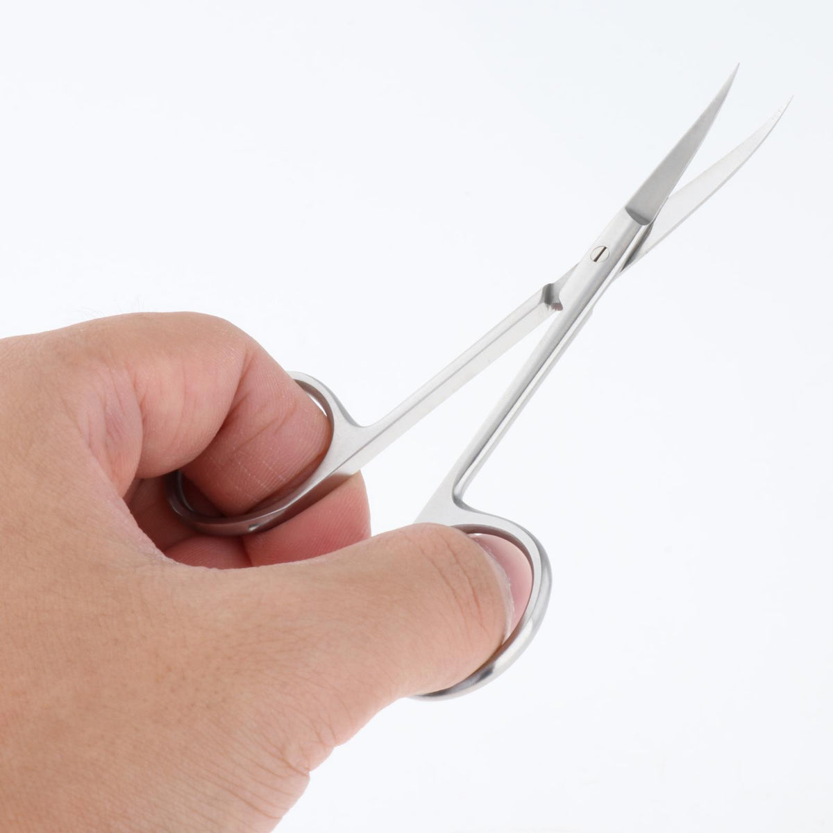 Maxbell Cuticle Scissors Portable Durable Curved for Nail Care Facial Hair Eyebrows