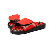 Maxbell Acupressure Slippers Plantar Massage 1 Pair Acupoint for Fitness Outdoor Red 40-41