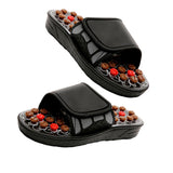 Maxbell Acupressure Slippers Plantar Massage 1 Pair Acupoint for Fitness Outdoor Brown 44-45