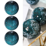 Maxbell Mosaic Sphere Balls Set Housewares Balls for Coffee Table Decor Living Room Blue 3Pcs